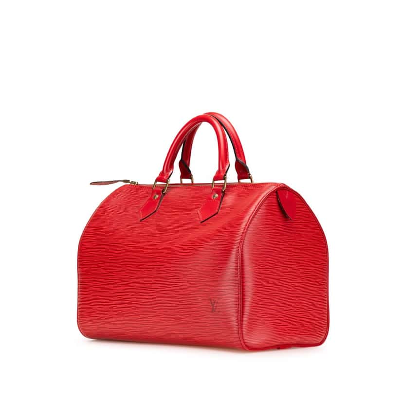 Louis Vuitton Epi Speedy 35 Red Leather Good condition - Back View