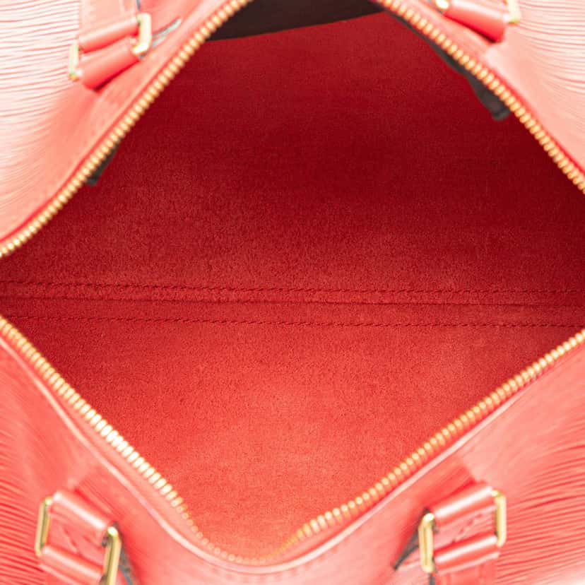 Louis Vuitton Epi Speedy 35 Red Leather Good condition - Model View