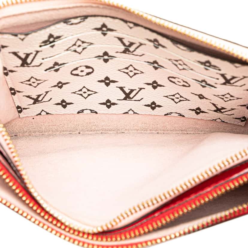 Louis Vuitton Limited Edition Monogram Giant Double Zip Pochette Red Canvas Good condition - Box View