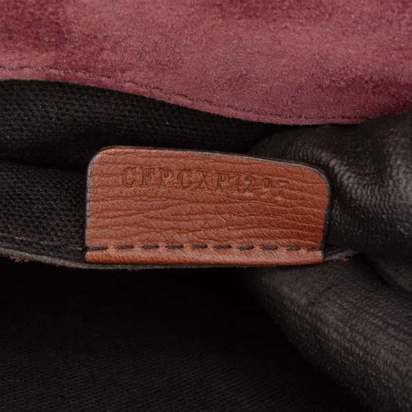 Burberry Small Leather and House Check Canvas Derby Macken Crossbody Brown Canvas Good condition - Box View