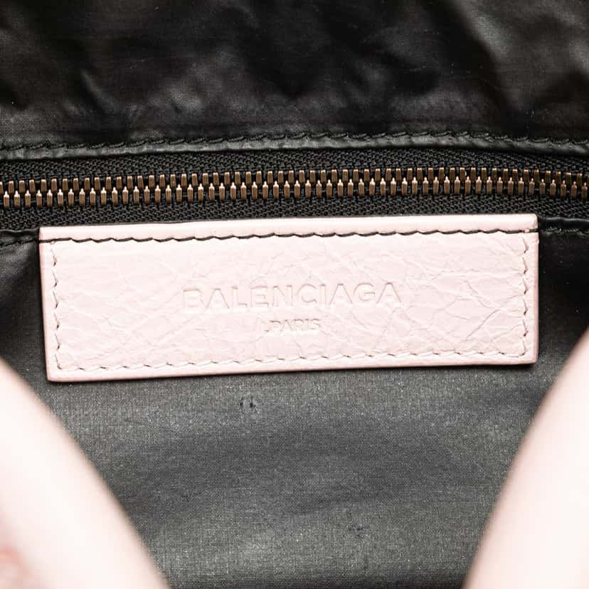 Balenciaga Lambskin Motocross Classic Toiletry Pouch Pink Leather Good condition - Box View