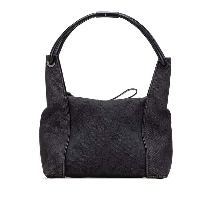 Gucci GG Denim Handbag Black Denim Good condition - Front View
