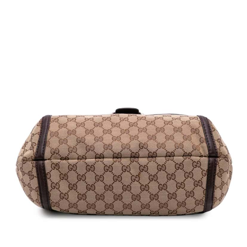 Gucci Large GG Canvas Techno Horsebit Satchel Brown Canvas Good condition - Inside View