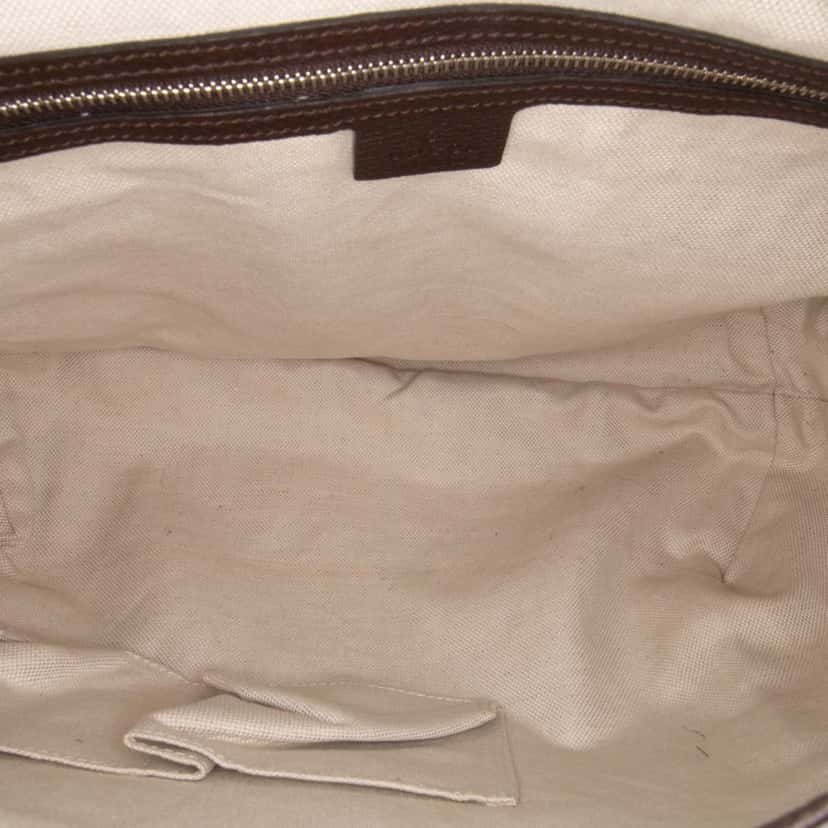 Gucci Large GG Canvas Techno Horsebit Satchel Brown Canvas Good condition - Model View
