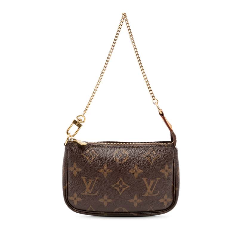 Louis Vuitton Monogram Mini Pochette Accessoires Brown Canvas Good condition - Front View