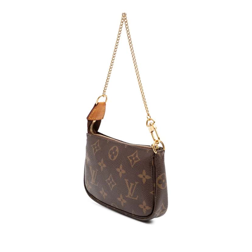 Louis Vuitton Monogram Mini Pochette Accessoires Brown Canvas Good condition - Back View