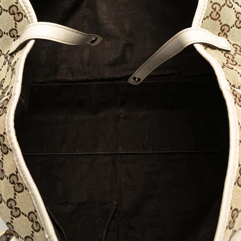 Gucci Large GG Canvas Twins Tote Brown Canvas Good condition - Model View