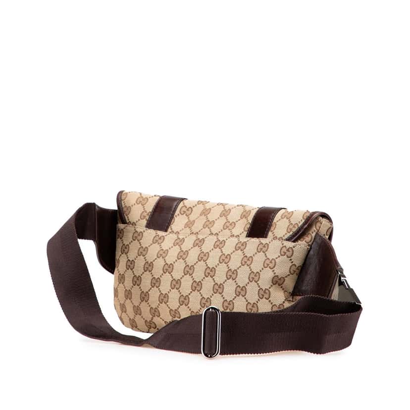 Gucci GG Canvas Belt Bag Brown Canvas Good condition - Back View