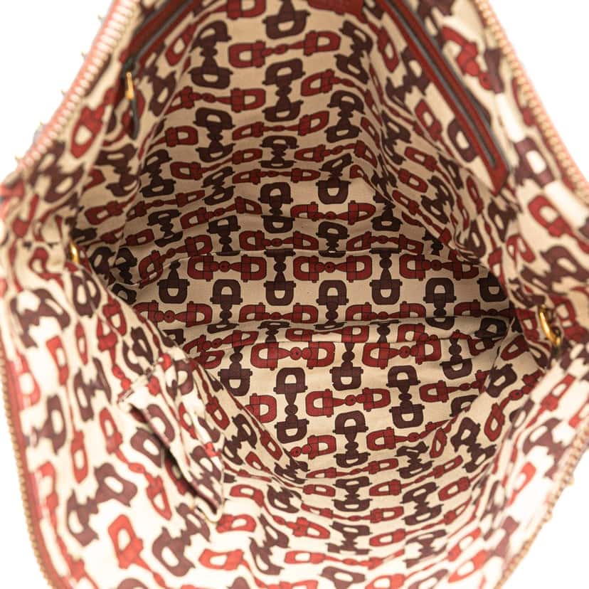 Gucci Guccissima Studded Babouska Satchel Red Leather Good condition - Model View