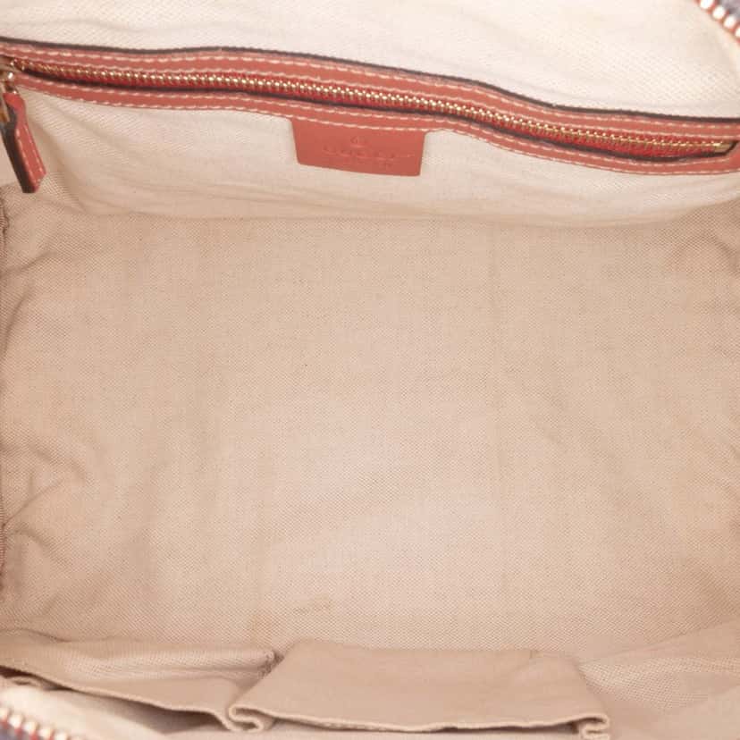 Gucci GG Canvas Web Joy Boston Bag Brown Canvas Good condition - Model View