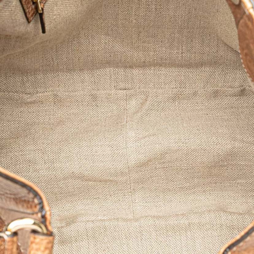 Gucci Medium Grained Calfskin Charlotte Hobo Brown Leather Good condition - Model View