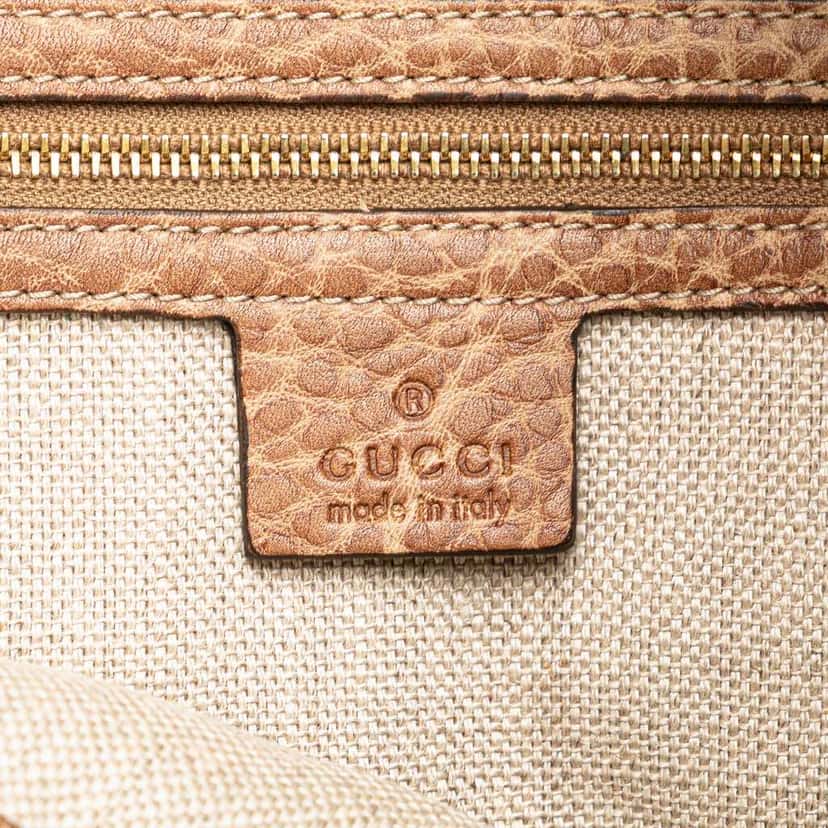 Gucci Medium Grained Calfskin Charlotte Hobo Brown Leather Good condition - Box View