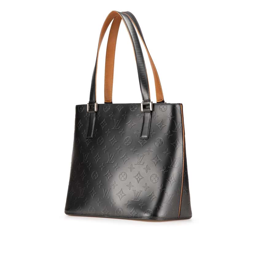 Louis Vuitton Monogram Mat Stockton Grey Leather Good condition - Back View