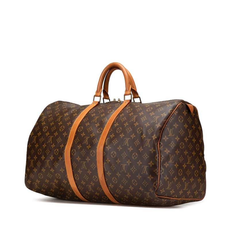 Louis Vuitton Monogram Keepall 55 Brown Canvas Good condition - Back View