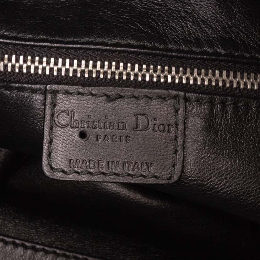 Dior Woven Lambskin Lady Dior Soft Shopping Tote Black Leather Good condition - Box View