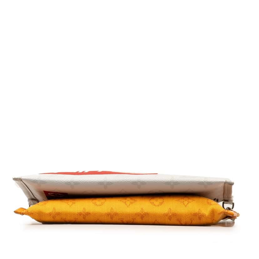 Louis Vuitton Monogram Antartica Double Flat Messenger Grey Canvas Very good condition - Model View