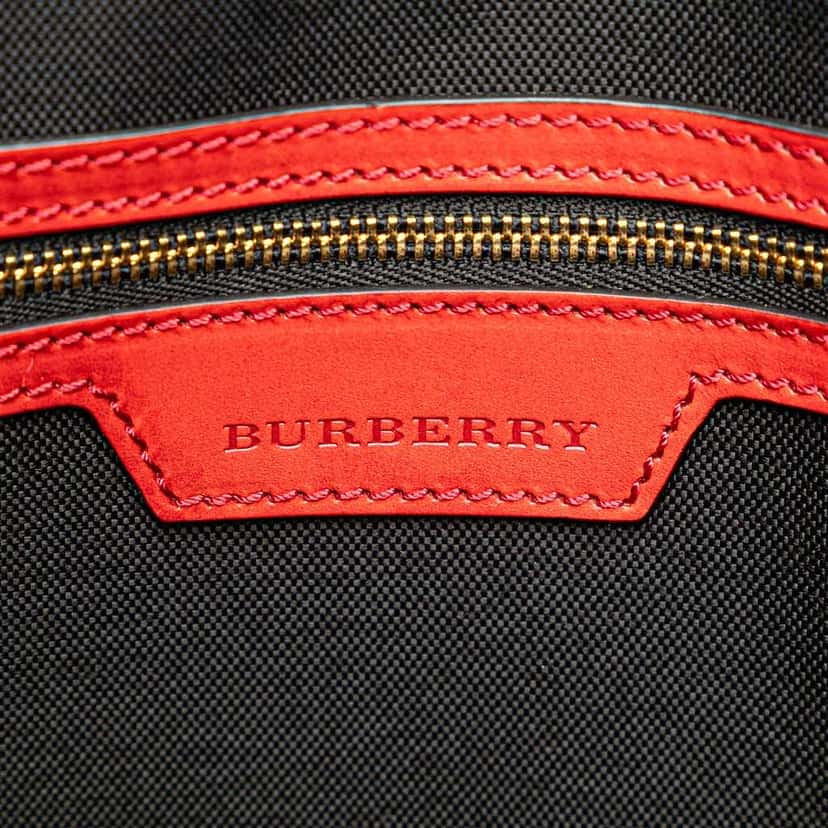 Burberry Small Haymarket Check Canvas Orchard Bowling Bag Brown Canvas Good condition - Box View