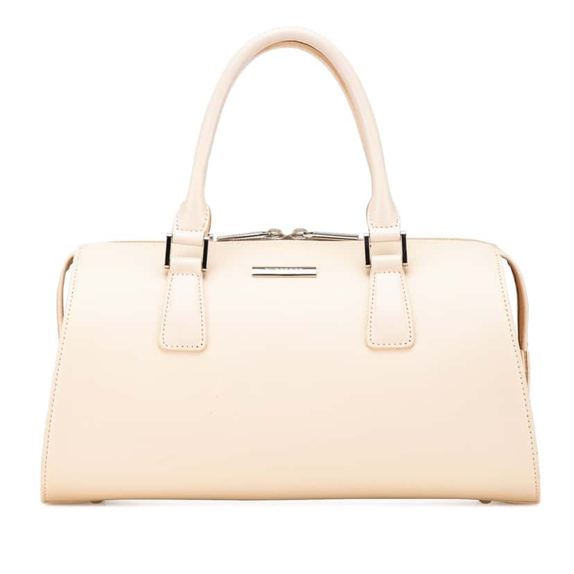 Burberry Leather Handbag White Leather Good condition - Front View