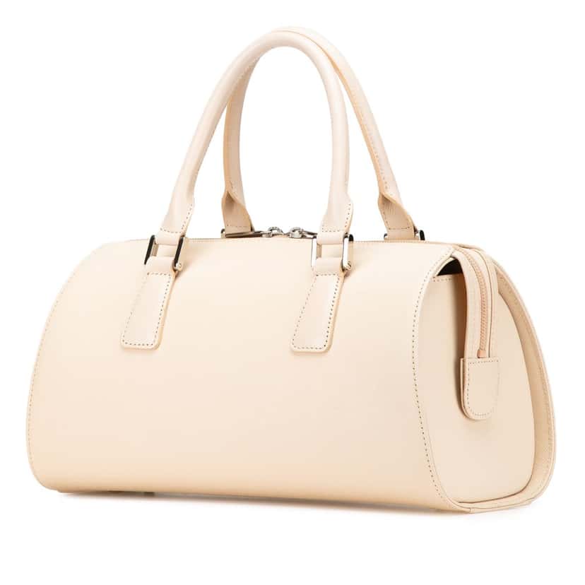 Burberry Leather Handbag White Leather Good condition - Back View
