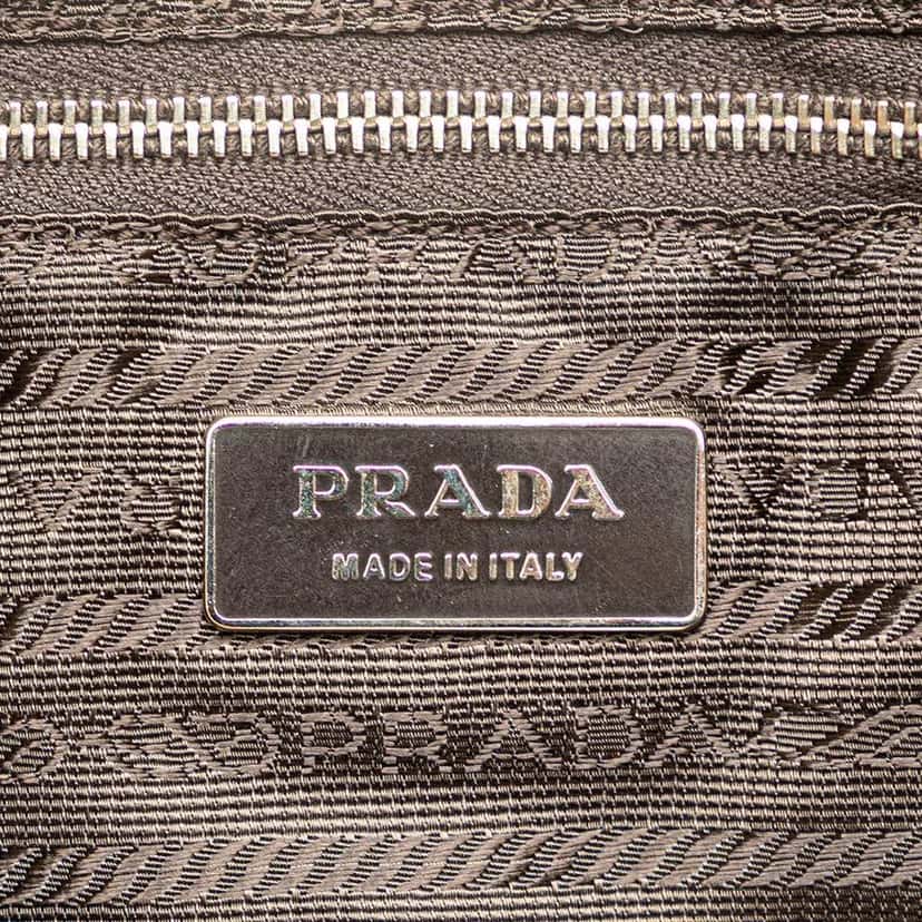 Prada Cinghiale Trimmed Canapa Tote Brown Canvas Good condition - Box View