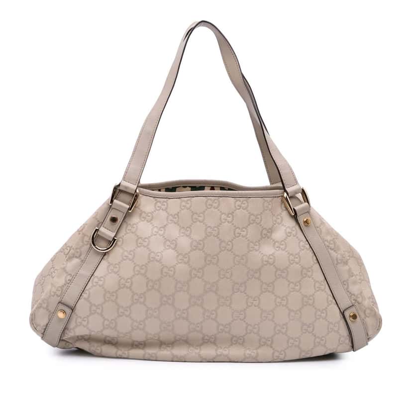 Gucci Medium Guccissima Abbey D Ring Tote Brown Leather Good condition - Front View