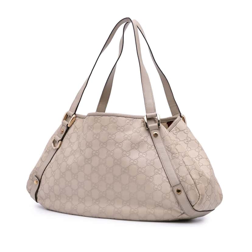 Gucci Medium Guccissima Abbey D Ring Tote Brown Leather Good condition - Back View