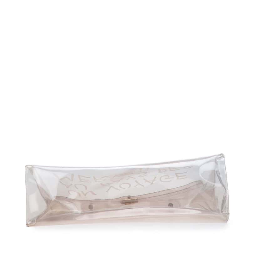 Hermès Vinyl Souvenir De L Exposition Kelly Handbag White Good condition - Inside View