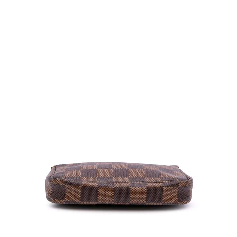 Louis Vuitton Damier Ebene Mini Pochette Accessoires Brown Canvas Good condition - Inside View