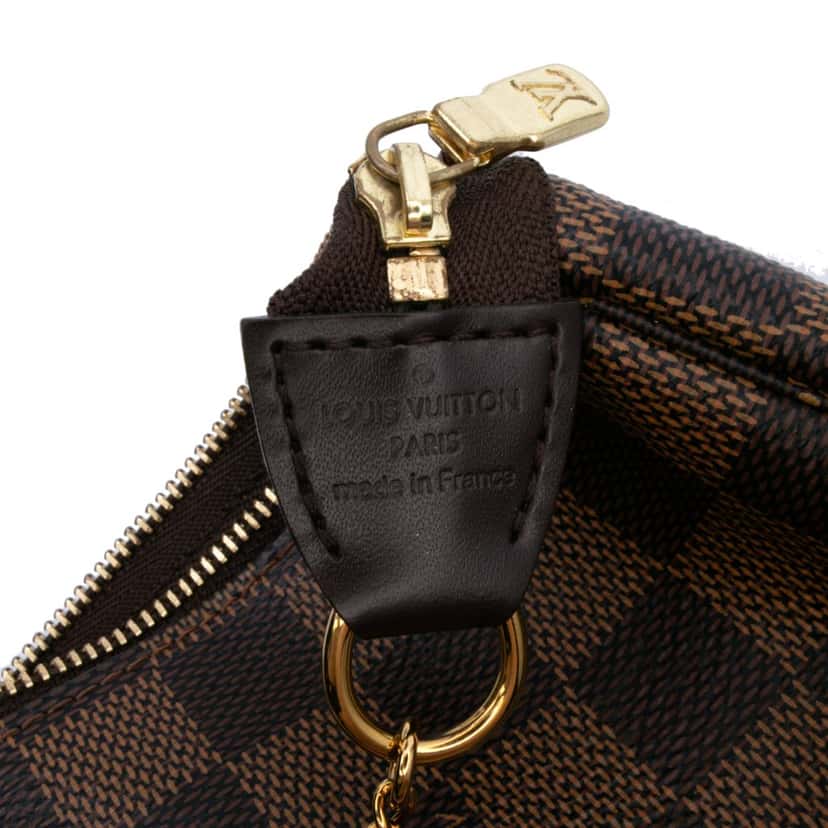 Louis Vuitton Damier Ebene Mini Pochette Accessoires Brown Canvas Good condition - Box View