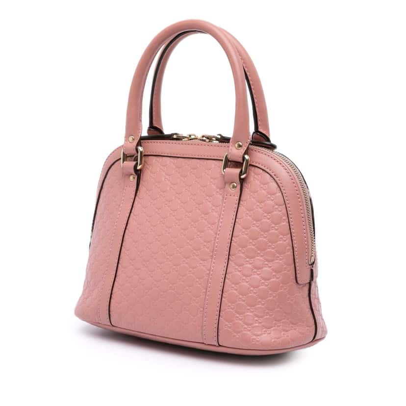 Gucci Mini Microguccissima Dome Satchel Pink Leather Good condition - Back View