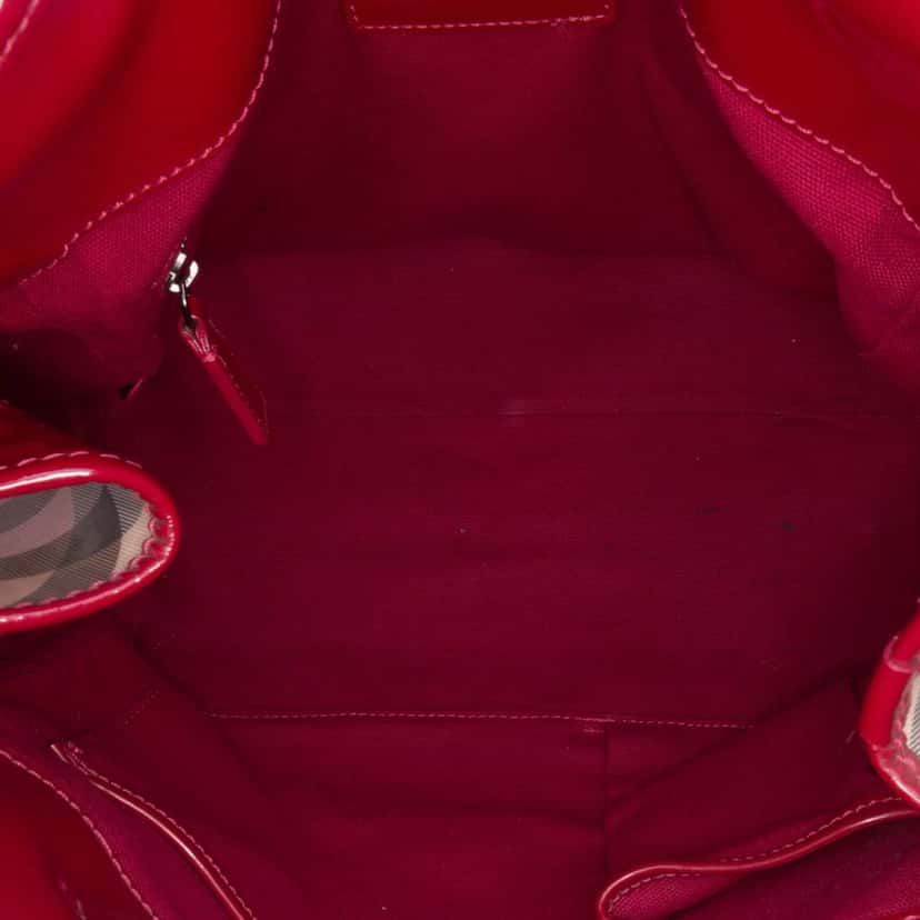 Burberry Supernova Check Coated Canvas Bilmore Tote Pink Canvas Good condition - Model View