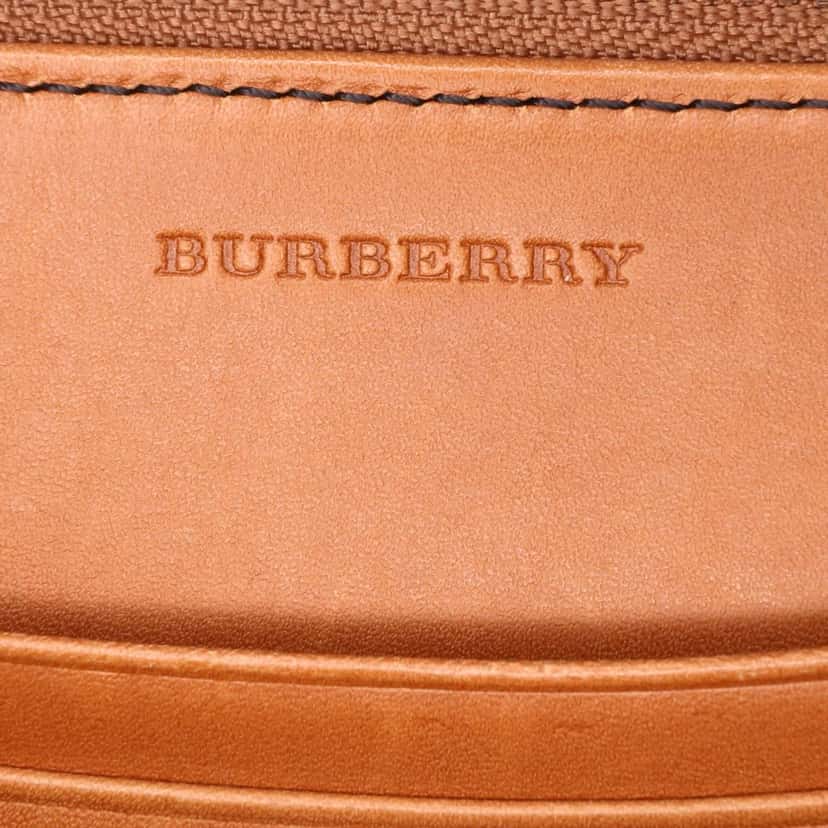 Burberry Mega Check Canvas Peyton Crossbody Brown Canvas Good condition - Box View