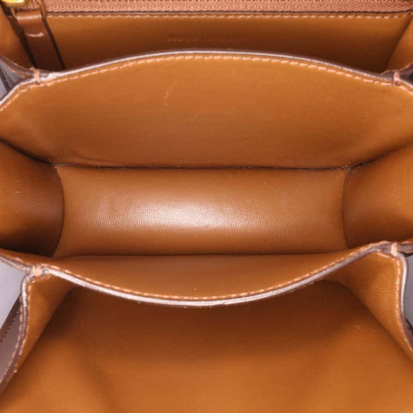 Celine Small Calfskin Classic Box Brown Leather Good condition - Model View