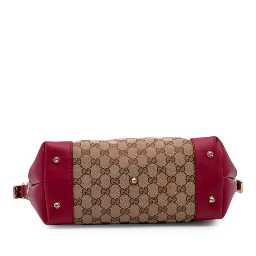 Gucci GG Canvas Heart Bit Satchel Brown Canvas Good condition - Inside View