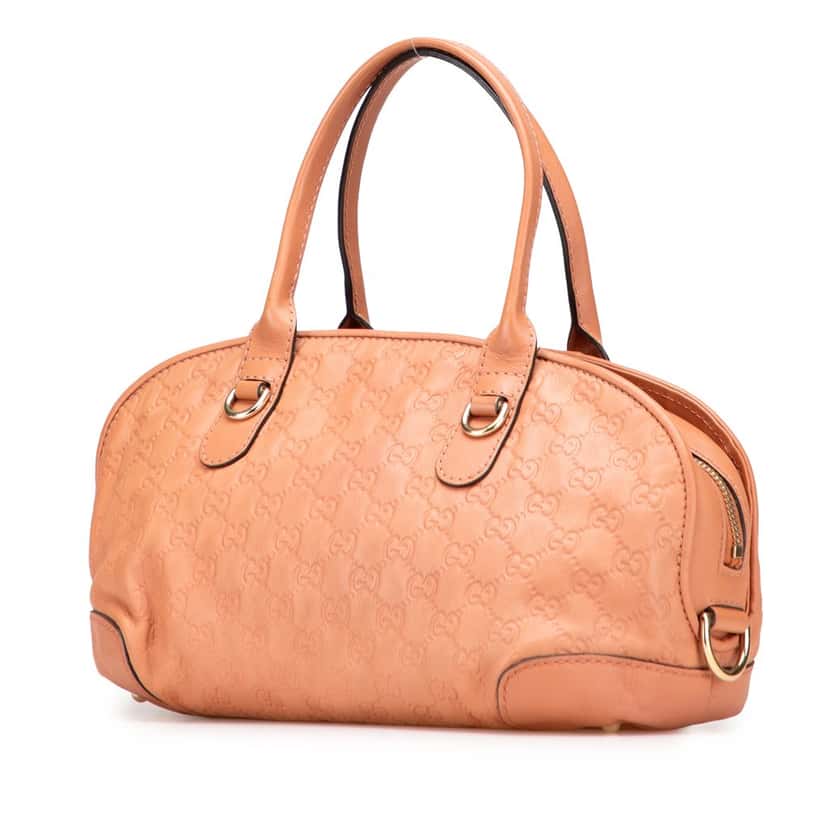 Gucci Guccissima Heart Bit Satchel Orange Leather Very good condition - Back View