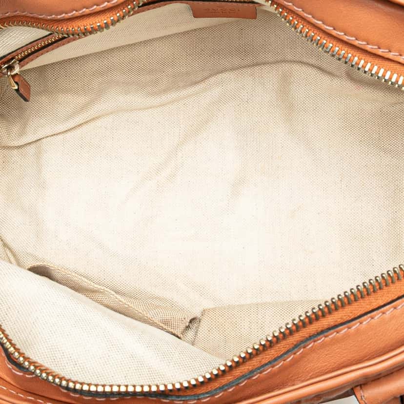 Gucci Guccissima Heart Bit Satchel Orange Leather Very good condition - Model View