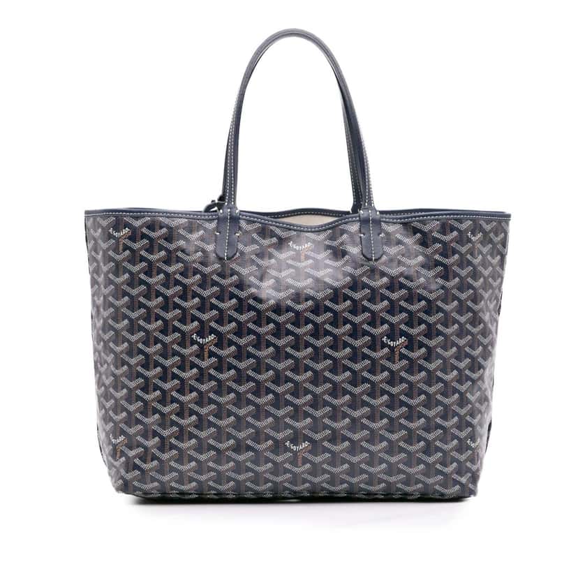 Goyard Goyardine Saint Louis PM Blue Canvas Good condition - Front View