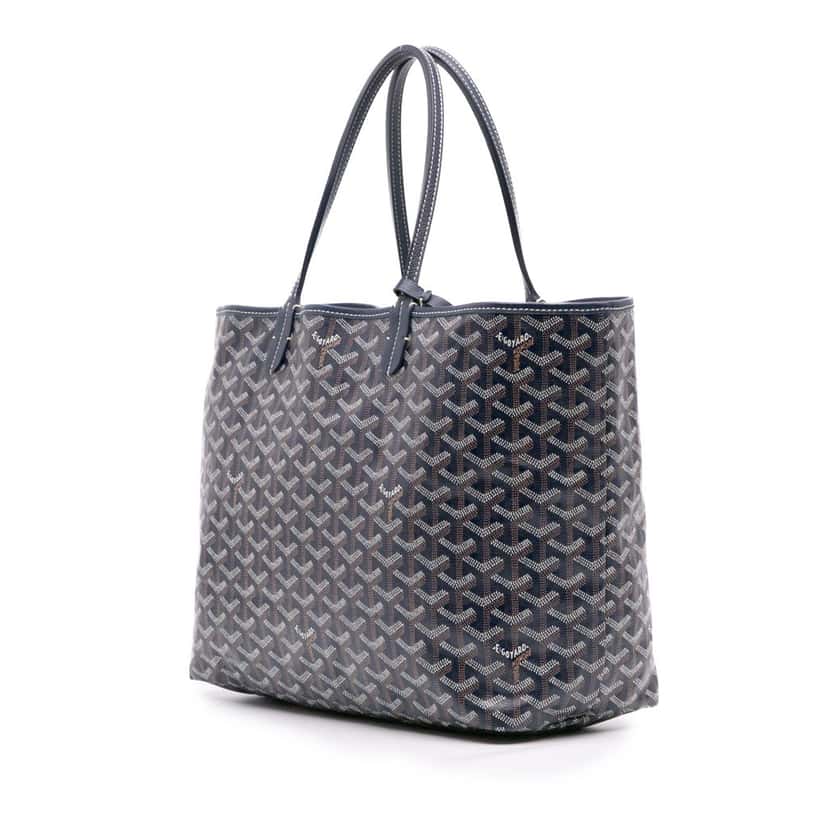 Goyard Goyardine Saint Louis PM Blue Canvas Good condition - Back View