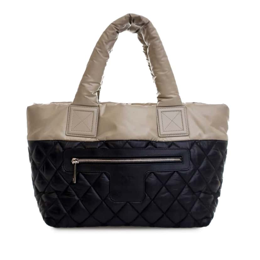 Chanel Small Quilted Nylon Coco Cocoon Tote Black Good condition - Front View