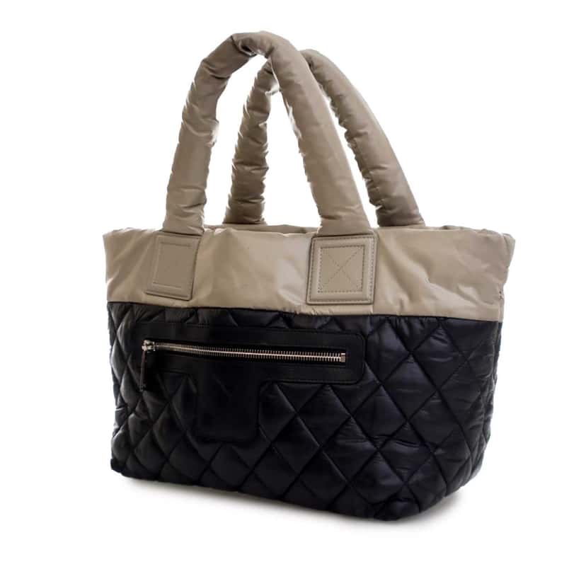 Chanel Small Quilted Nylon Coco Cocoon Tote Black Good condition - Back View