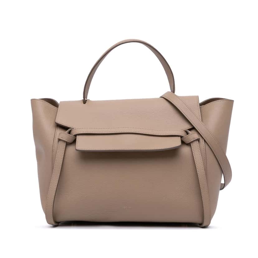 Celine Mini Leather Belt Bag Satchel Brown Leather Good condition - Front View