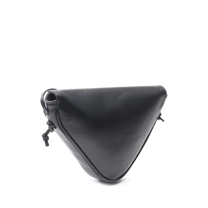 Celine Smooth Calfskin Logo Triangle Crossbody Black Leather Good condition - Back View