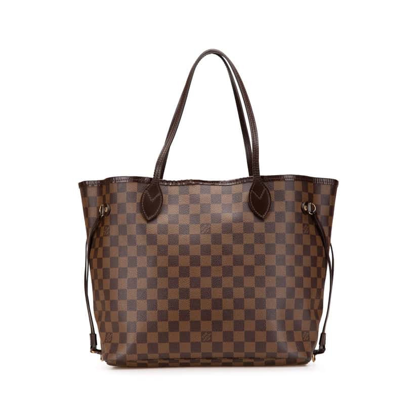 Louis Vuitton Damier Ebene Neverfull MM Brown Canvas Good condition - Front View