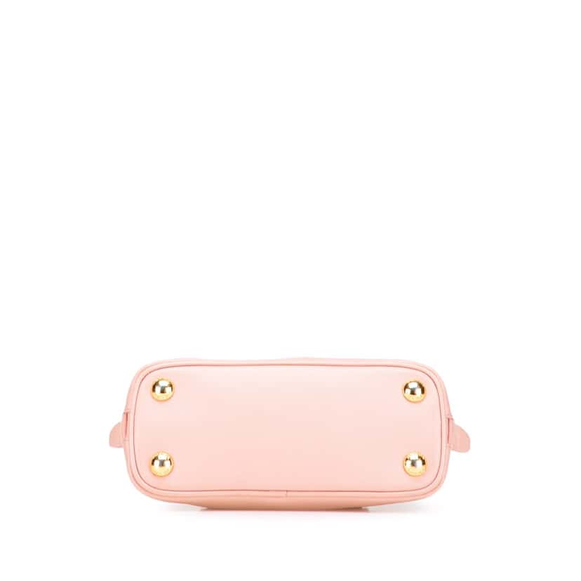 Prada Mini Saffiano Lux Promenade Satchel Pink Leather Good condition - Inside View