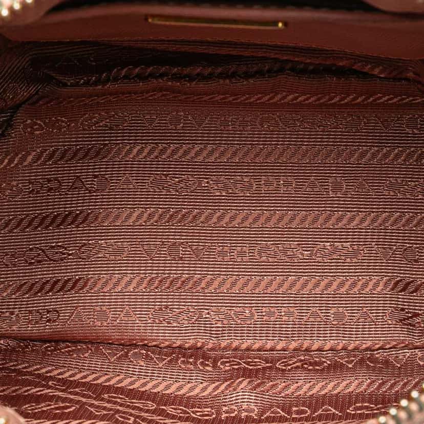 Prada Mini Saffiano Lux Promenade Satchel Pink Leather Good condition - Model View