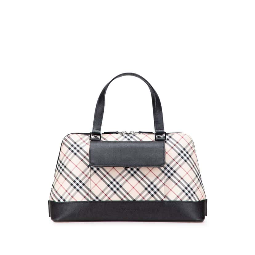 Burberry Nova Check Canvas Handbag Brown Canvas Good condition - Front View
