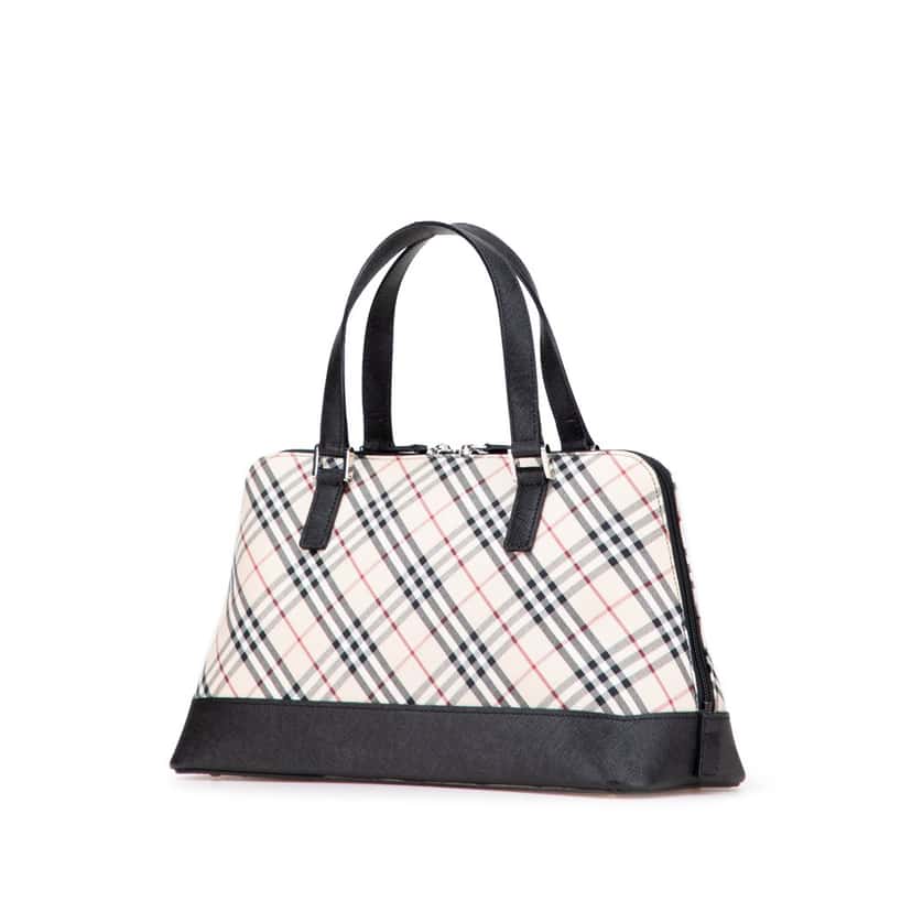Burberry Nova Check Canvas Handbag Brown Canvas Good condition - Back View