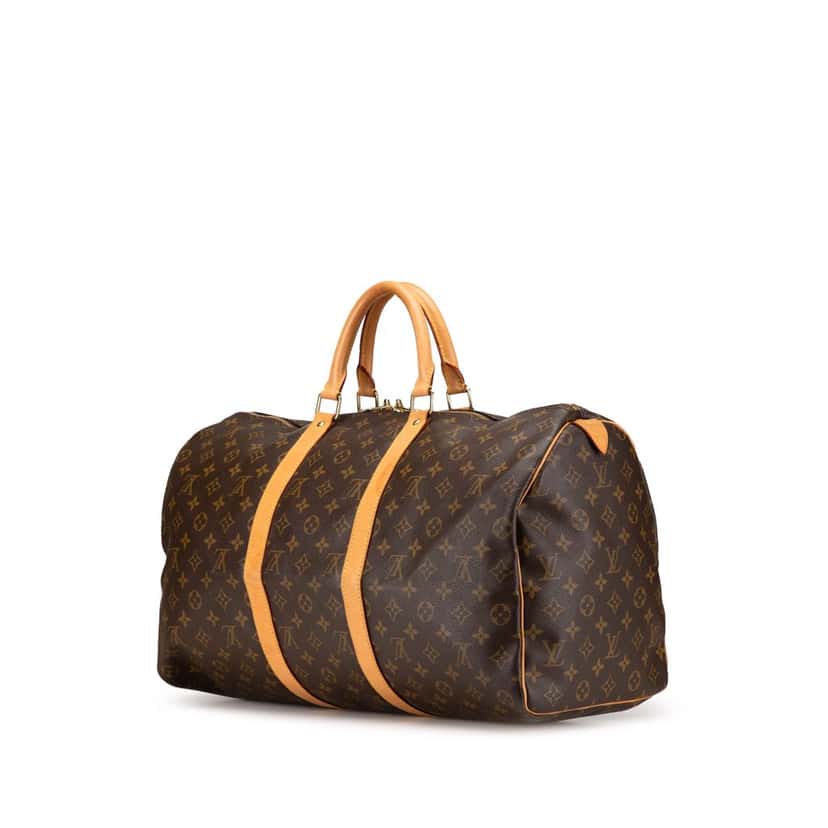 Louis Vuitton Monogram Keepall 50 Brown Canvas Good condition - Back View