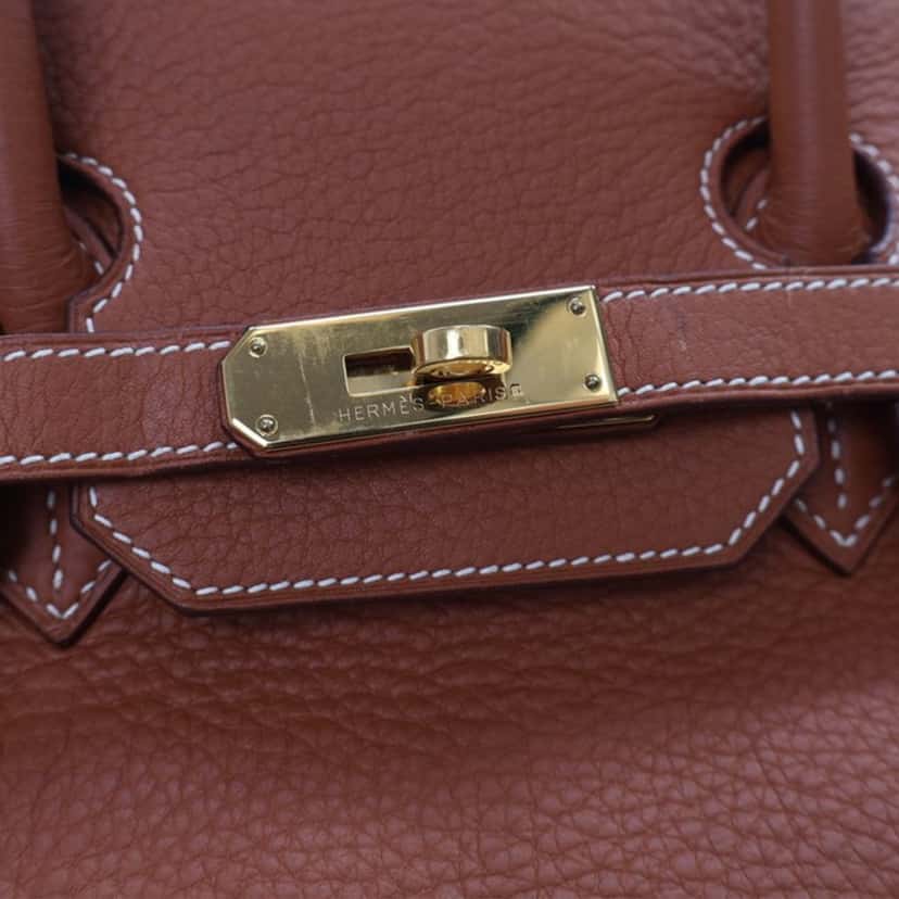 Hermès Clemence Birkin Retourne 35 Brown Leather Good condition - Model View