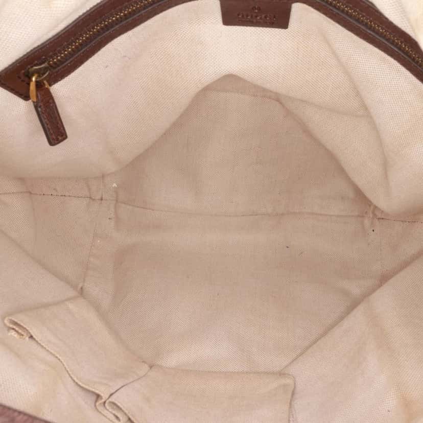 Gucci Medium GG Canvas Running Satchel Brown Canvas Good condition - Model View